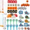 100 Pieces Sports Birthday Party Favors, Prize Box Toys for Kids, Goodie Bags, Football, Baseball, Basketball, Soccer Pinata Stuffers